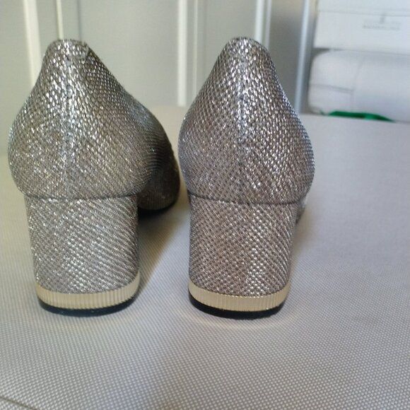 Bandolino Gold Sparkly Claire chunky-heel pumps  EUC - Picture 5 of 11